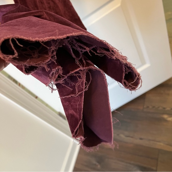 Free People Purple Microsuede Velvet Flare Bell Bottoms Size 31 We the Free - Picture 12 of 13